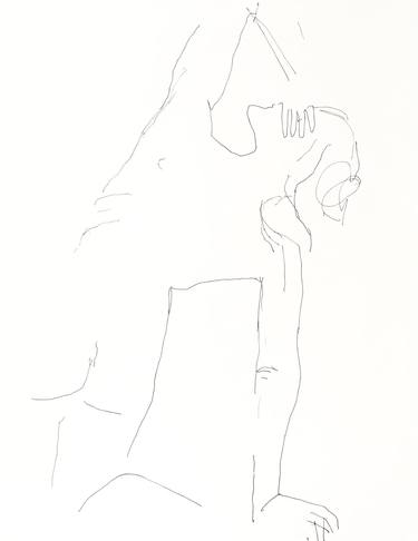 Original Figurative Nude Drawings by Olena Topolian