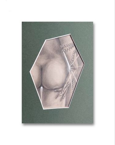 Original Symbolism Nude Drawing by Juliette du Marais