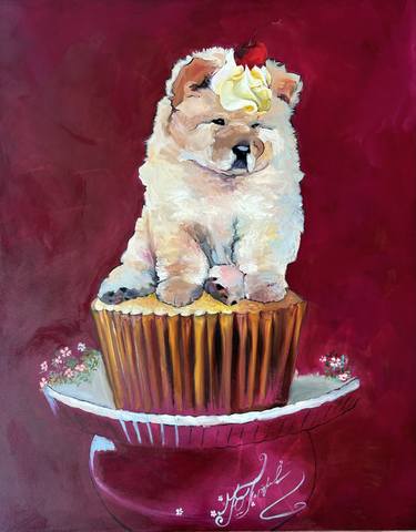 Original Dogs Paintings by Yuliya Petrova