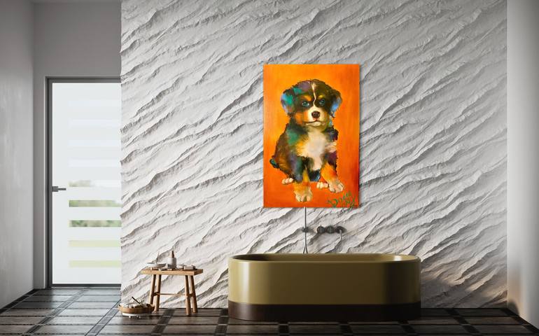 Original Art Deco Animal Painting by Yuliya Petrova