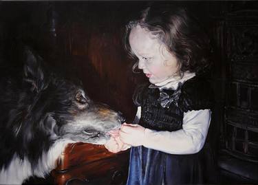 Original Figurative Children Paintings by Marcin Cienski