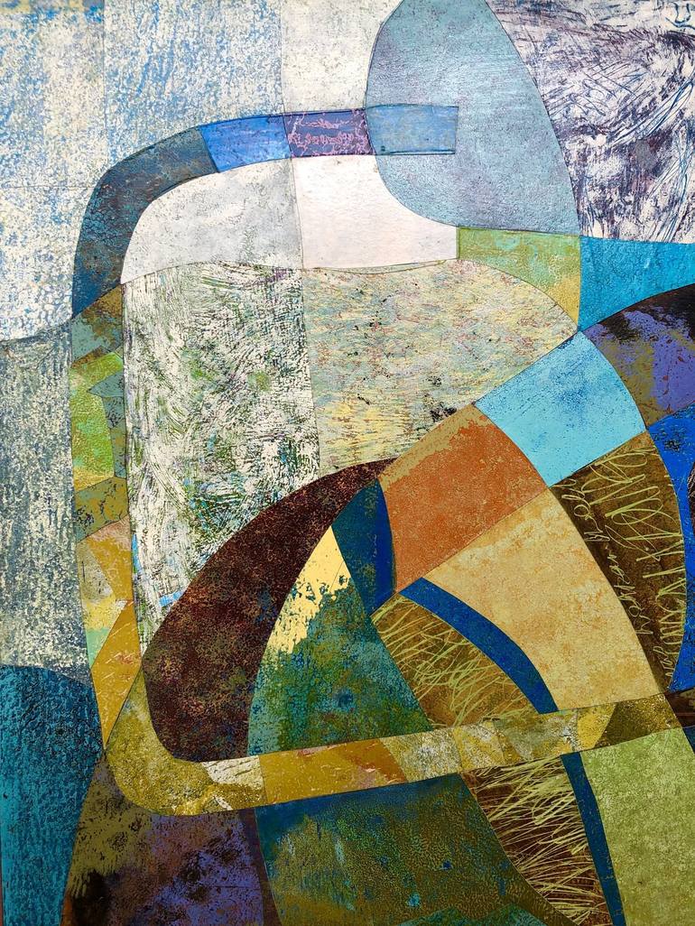 Original Abstract Expressionism Abstract Collage by Karin Gibson