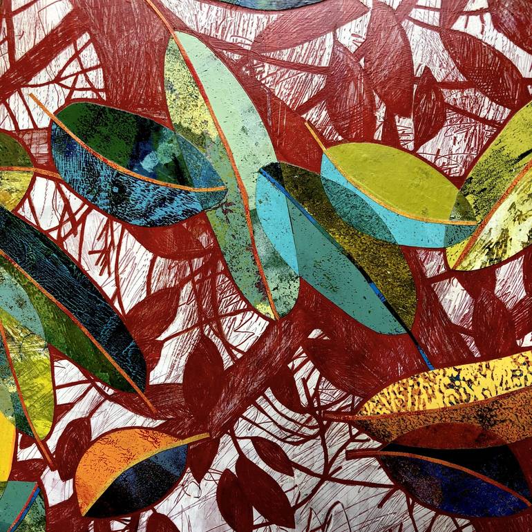 Original Conceptual Botanic Collage by Karin Gibson