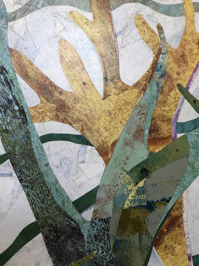 Original Contemporary Botanic Collage by Karin Gibson