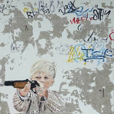 Original Street Art Graffiti Mixed Media by Simone Favero
