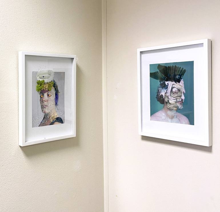 Original Contemporary Portrait Collage by Marguerite de Geus