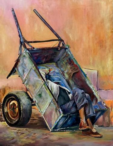 Original Contemporary People Painting by Amusan Joshua