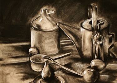 Original Realism Still Life Drawings by Madelyn Perry