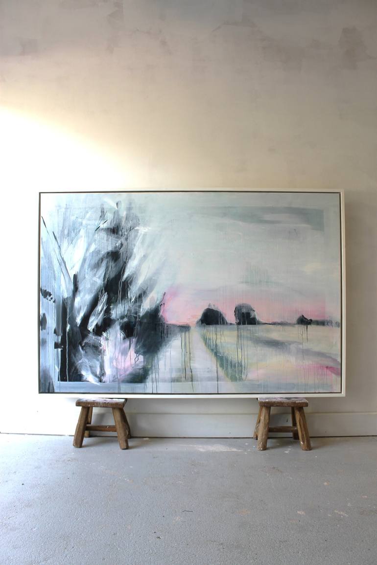 Original Abstract Expressionism Landscape Painting by Helen Simms