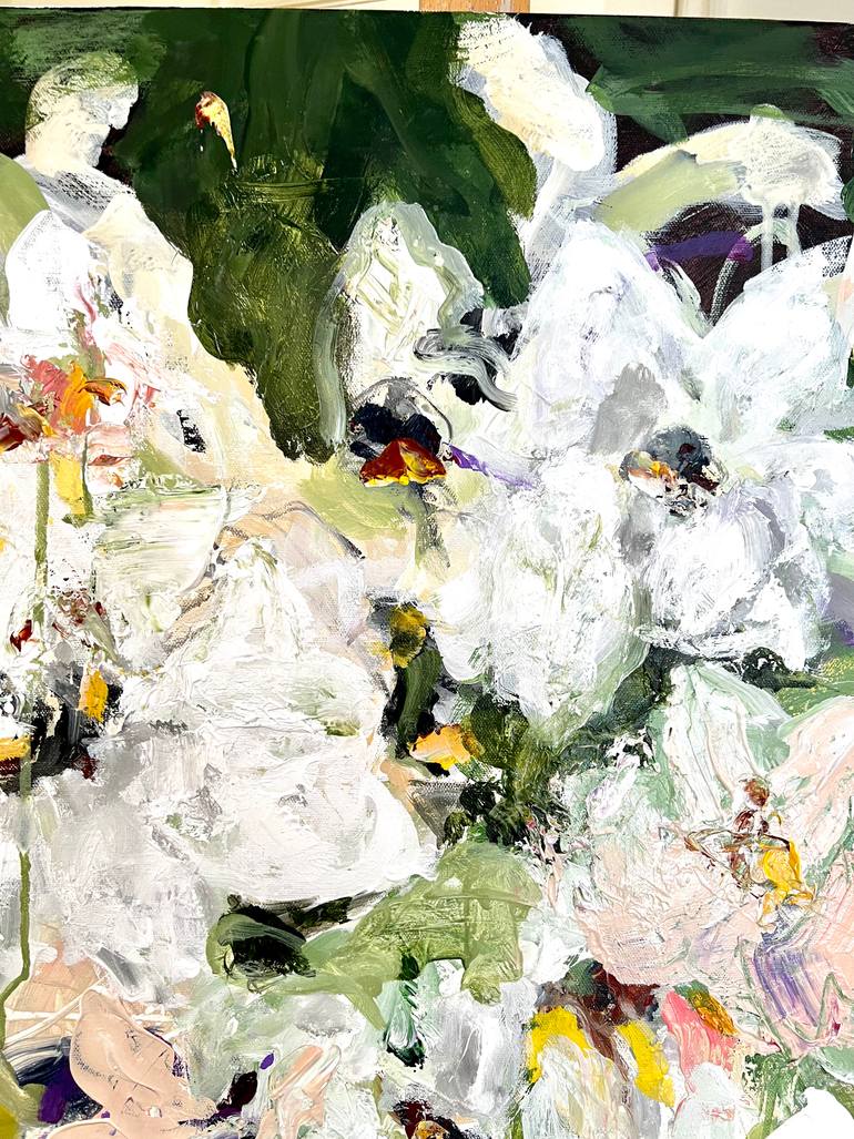 Original Abstract Floral Painting by Sandy Welch