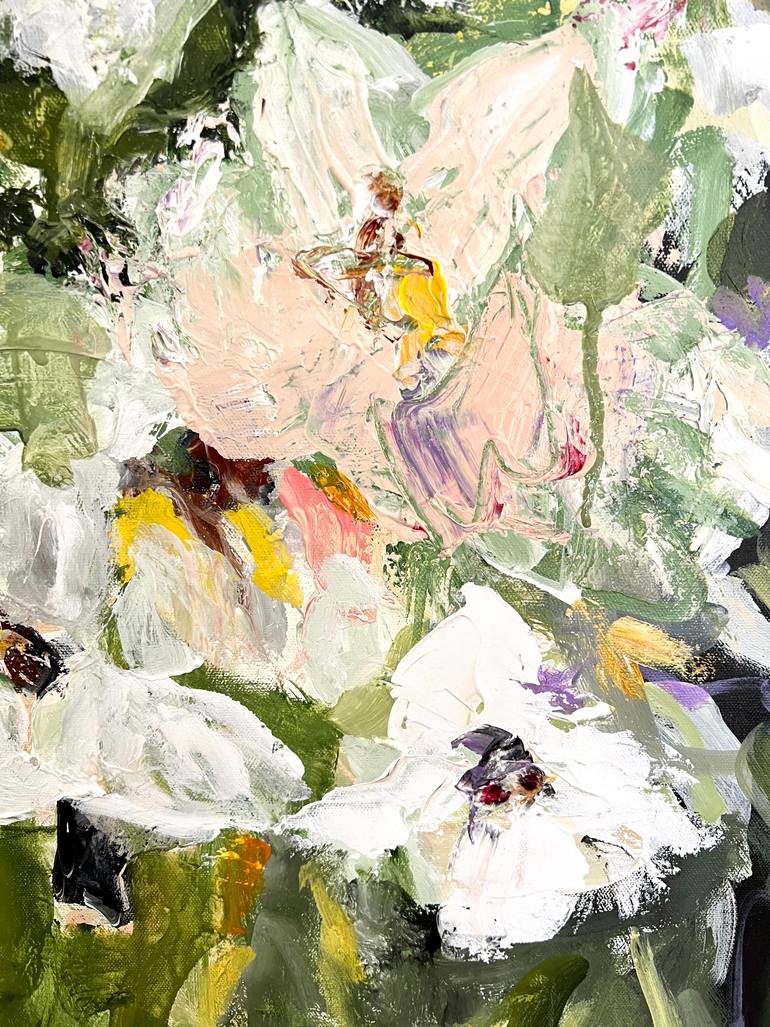 Original Abstract Floral Painting by Sandy Welch