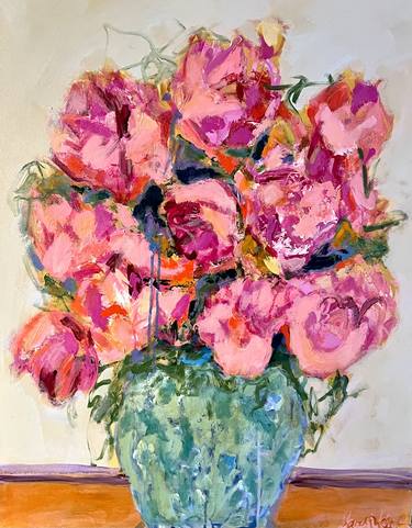 Original Impressionism Floral Paintings by Sandy Welch