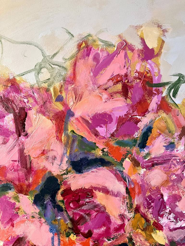 Original Impressionism Floral Painting by Sandy Welch