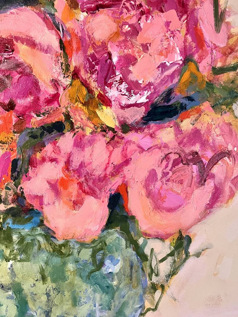 Original Impressionism Floral Painting by Sandy Welch