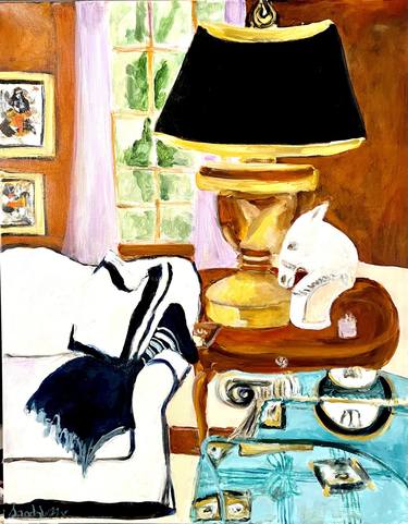 Original Expressionism Interiors Paintings by Sandy Welch