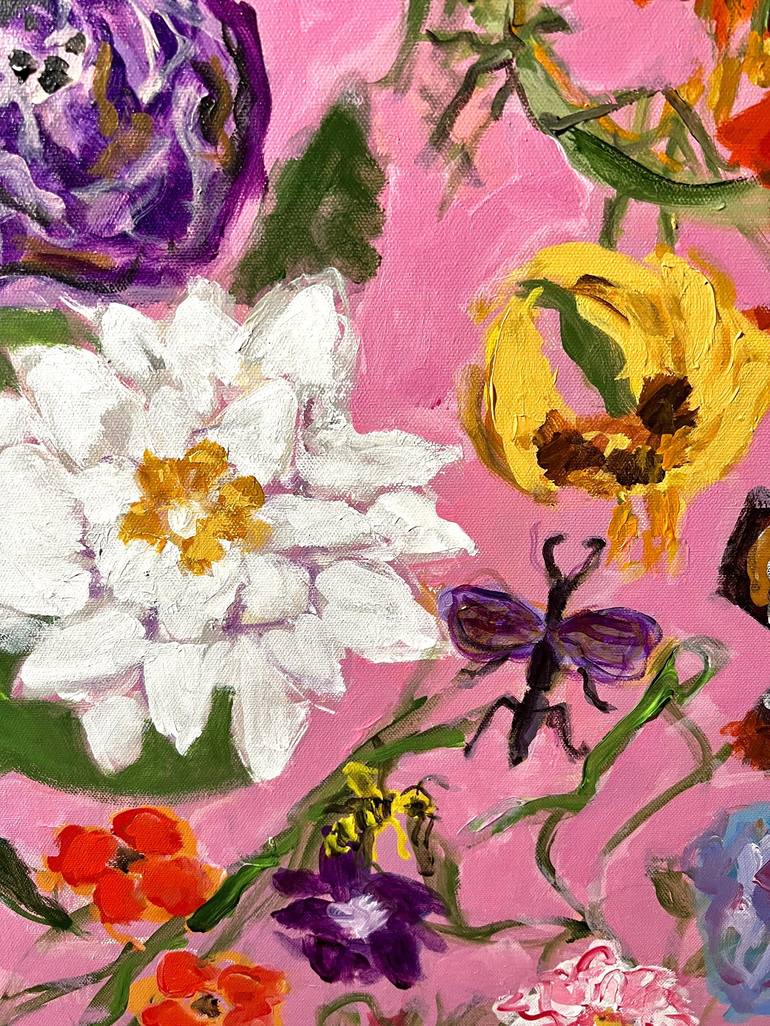 Original Expressionism Floral Painting by Sandy Welch