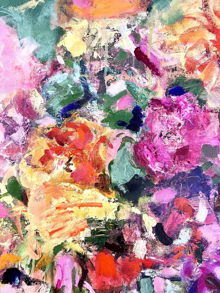 Original Abstract Expressionism Floral Painting by Sandy Welch