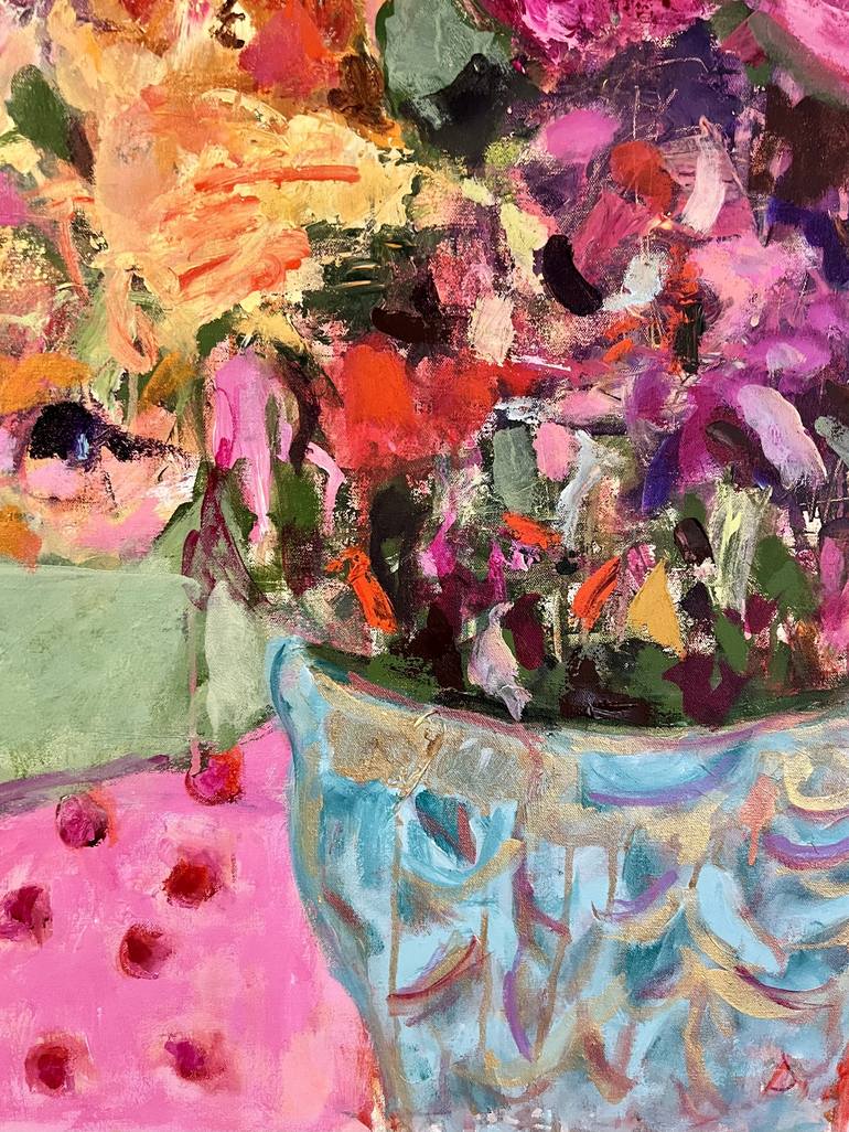 Original Abstract Expressionism Floral Painting by Sandy Welch