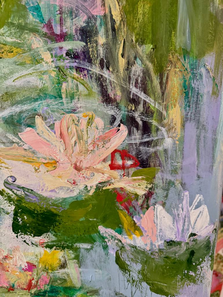 Original Impressionism Floral Painting by Sandy Welch