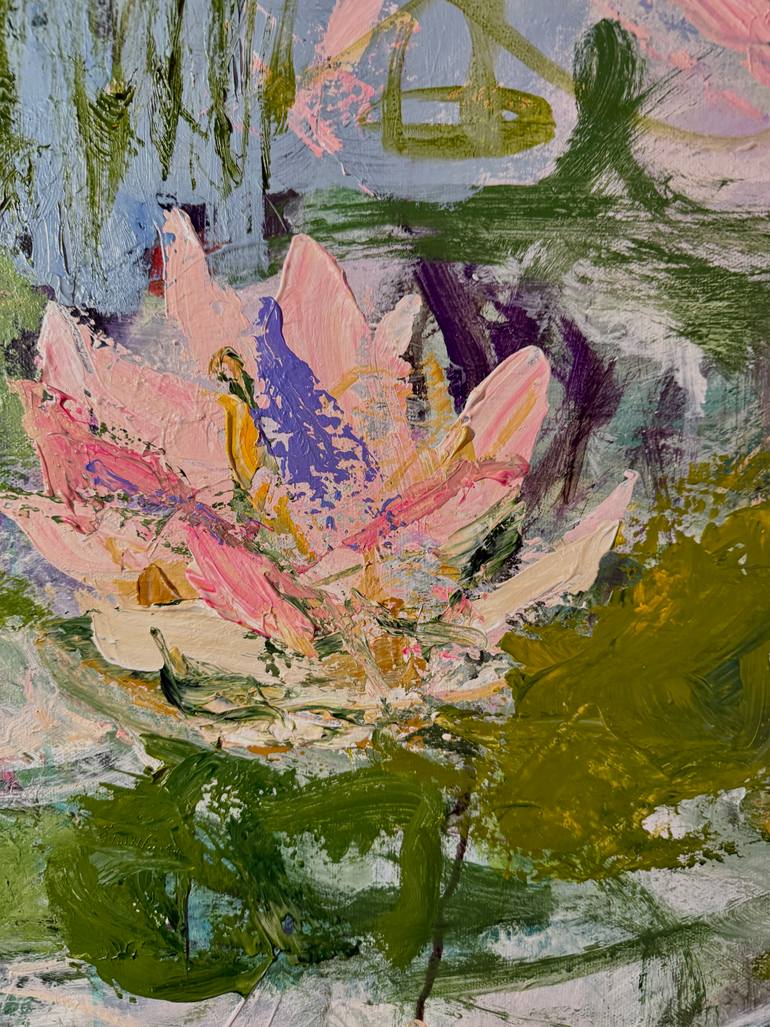 Original Impressionism Floral Painting by Sandy Welch