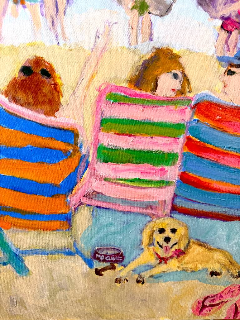 Original Figurative Beach Painting by Sandy Welch
