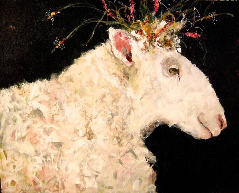 Lambie In Bloom Painting By Sandy Welch Saatchi Art