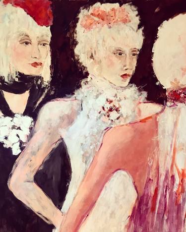 Original Figurative Fashion Paintings by Sandy Welch