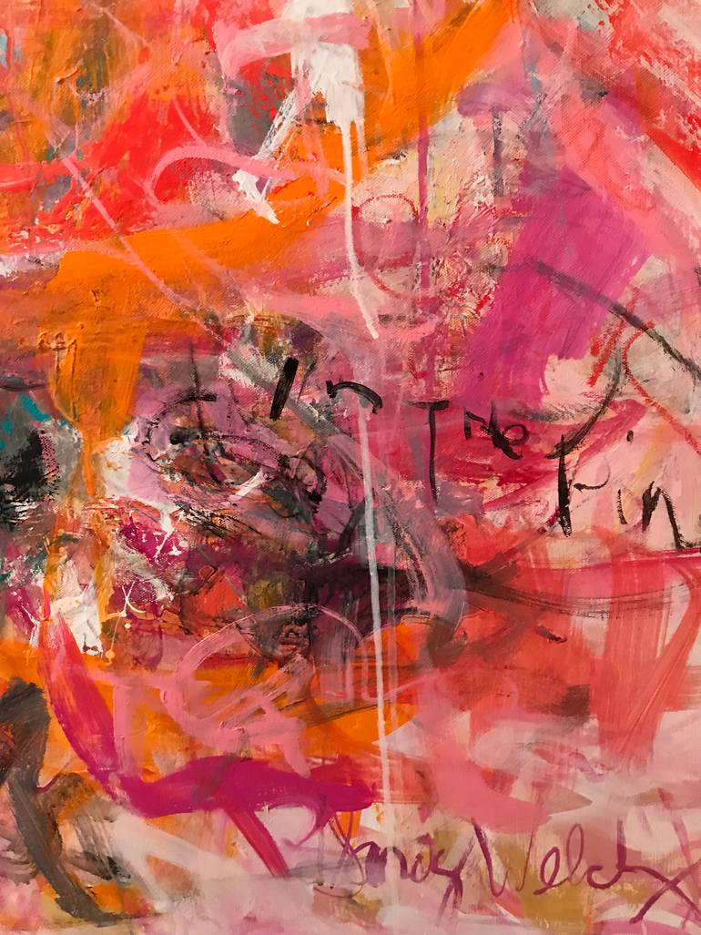 Original Impressionism Abstract Painting by Sandy Welch