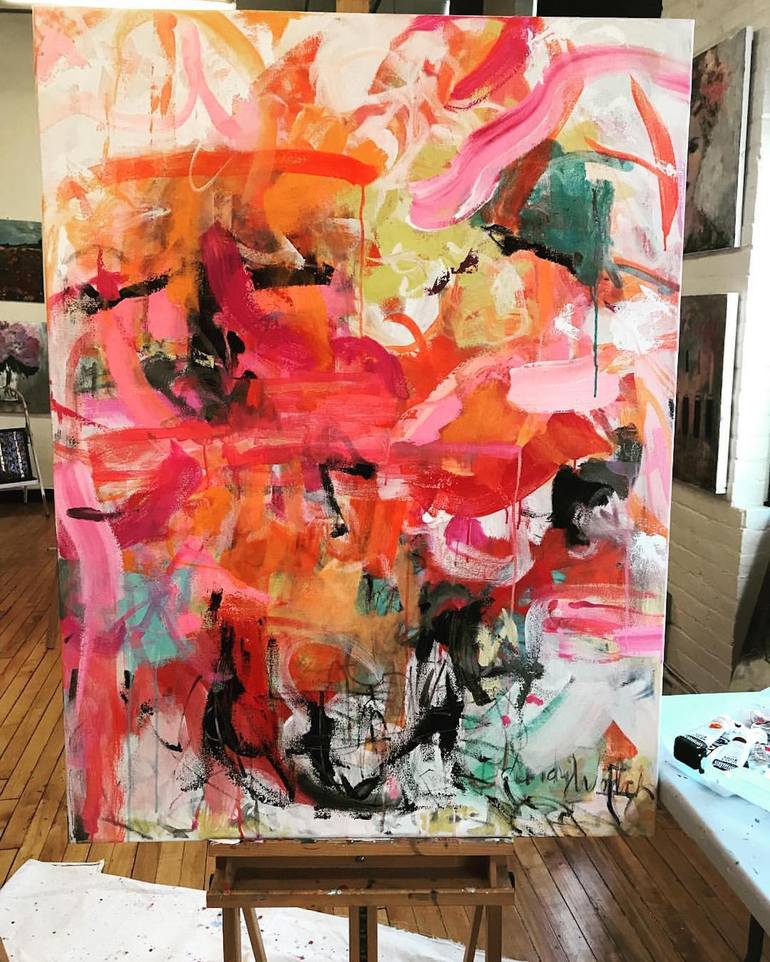 Original Impressionism Abstract Painting by Sandy Welch