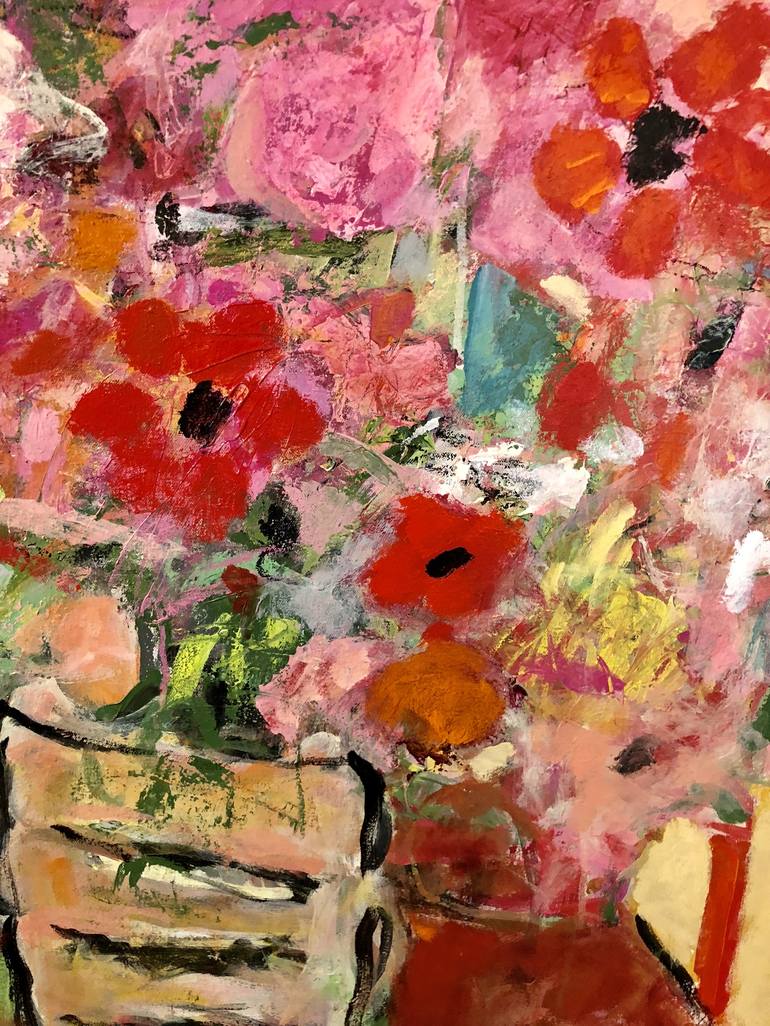 Original Abstract Floral Painting by Sandy Welch