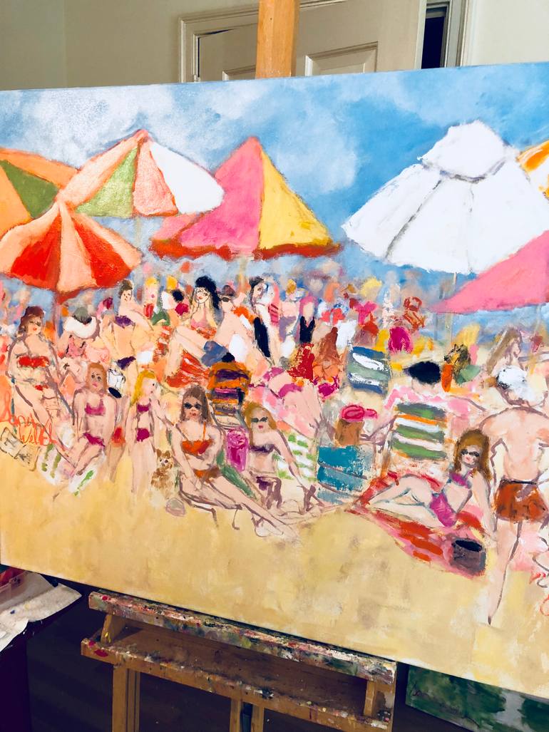 Original Abstract Expressionism Seascape Painting by Sandy Welch