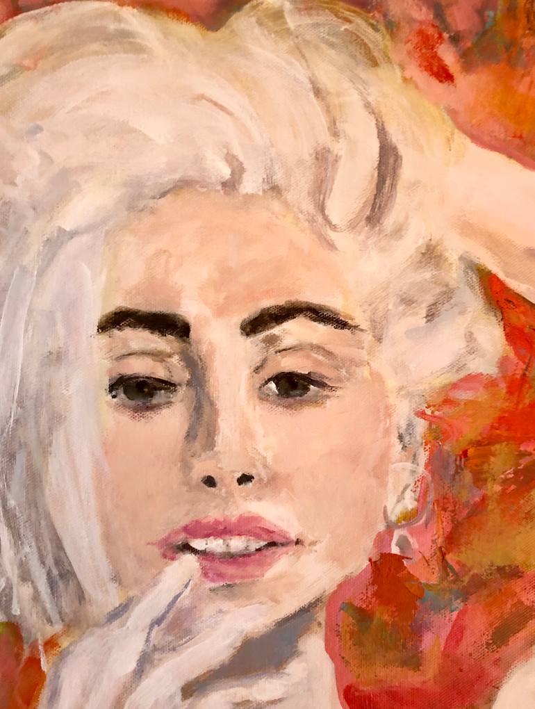 Original Abstract Expressionism Pop Culture/Celebrity Painting by Sandy Welch