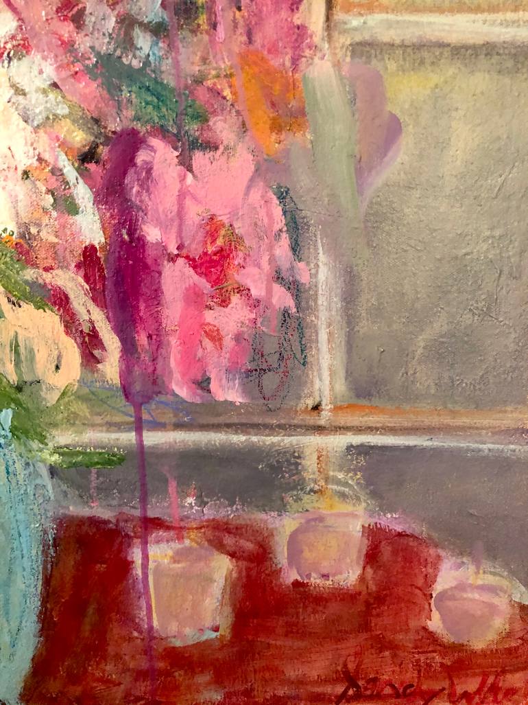 Original Abstract Expressionism Floral Painting by Sandy Welch