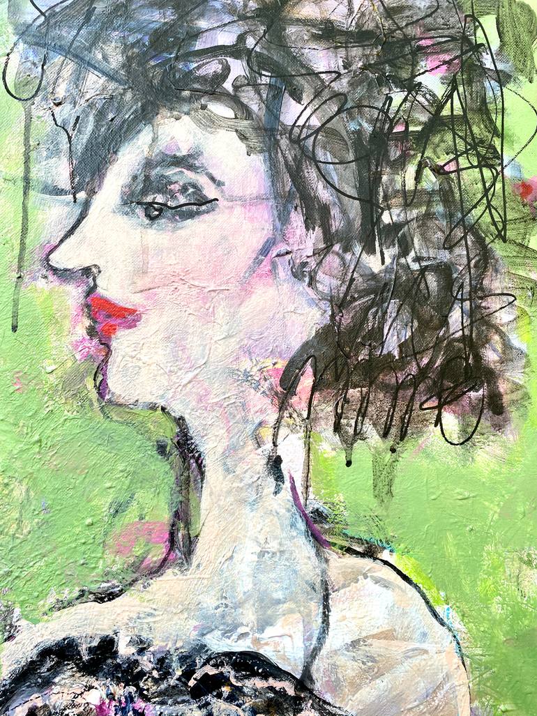 Original Abstract Expressionism Fashion Painting by Sandy Welch