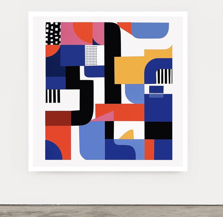 Original Abstract Geometric Digital by Goyo Valdemar