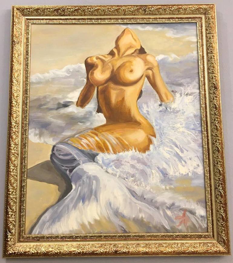 Original Pop Art Nude Painting by Anna Afanasieva