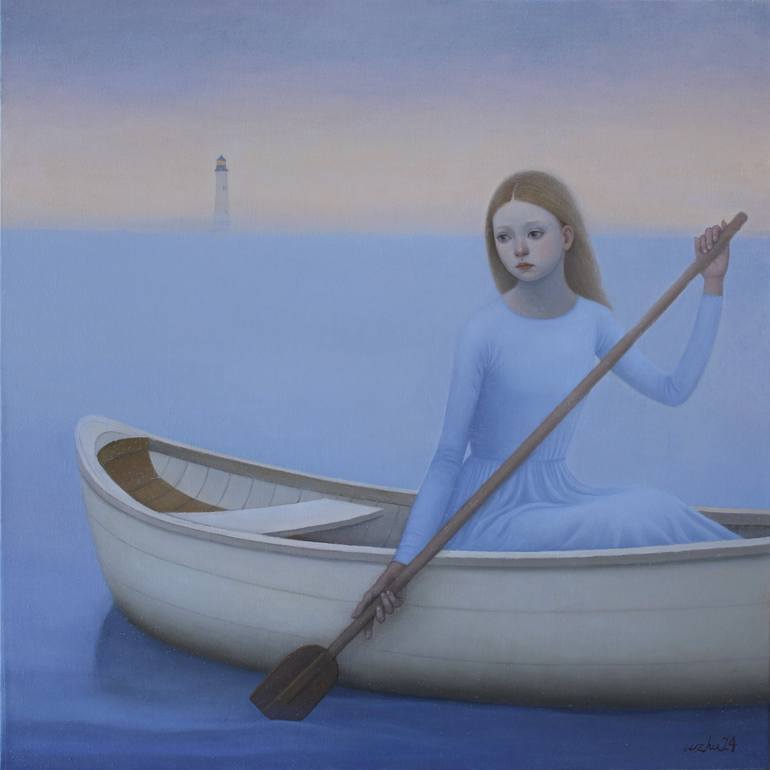 Original Minimalism People Paintings by Wenyi Zhu