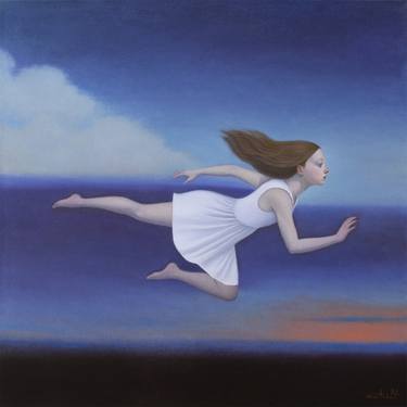 Original Romanticism Women Painting by Wenyi Zhu
