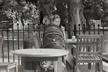 Maternity at the Holland Park cafe, London. thumb