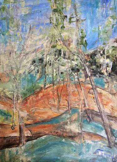 Original Abstract Expressionism Landscape Paintings by Cecilia Boyd
