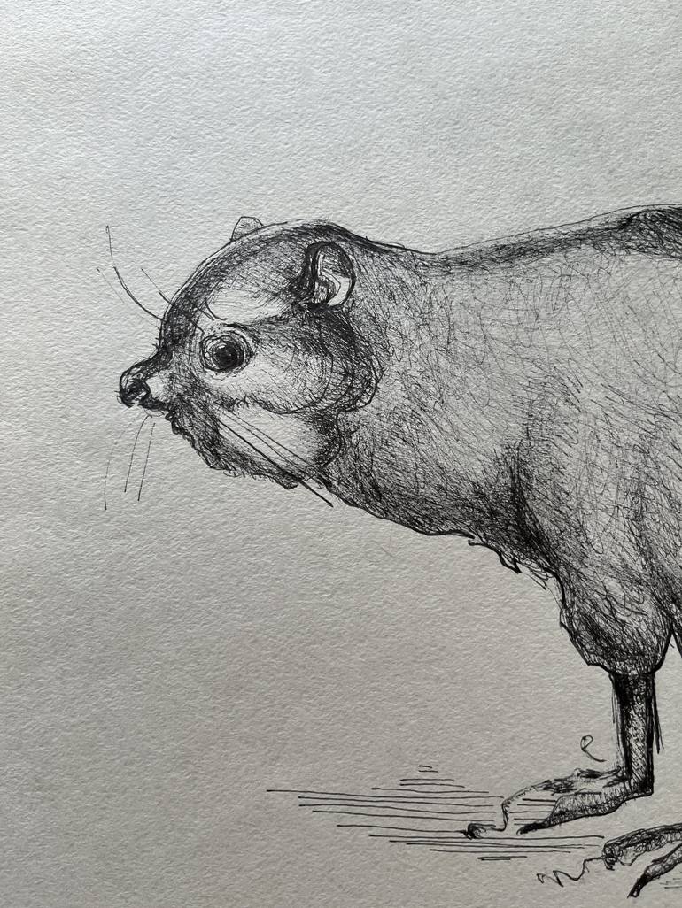 Original Animal Drawing by Leni Smoragdova