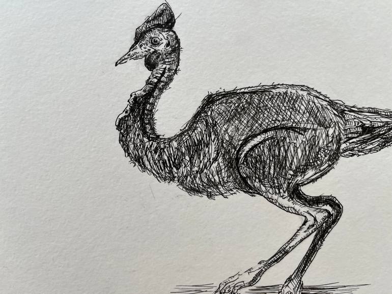 Original Black & White Animal Drawing by Leni Smoragdova
