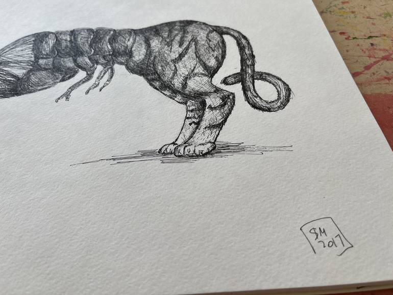 Original Animal Drawing by Leni Smoragdova