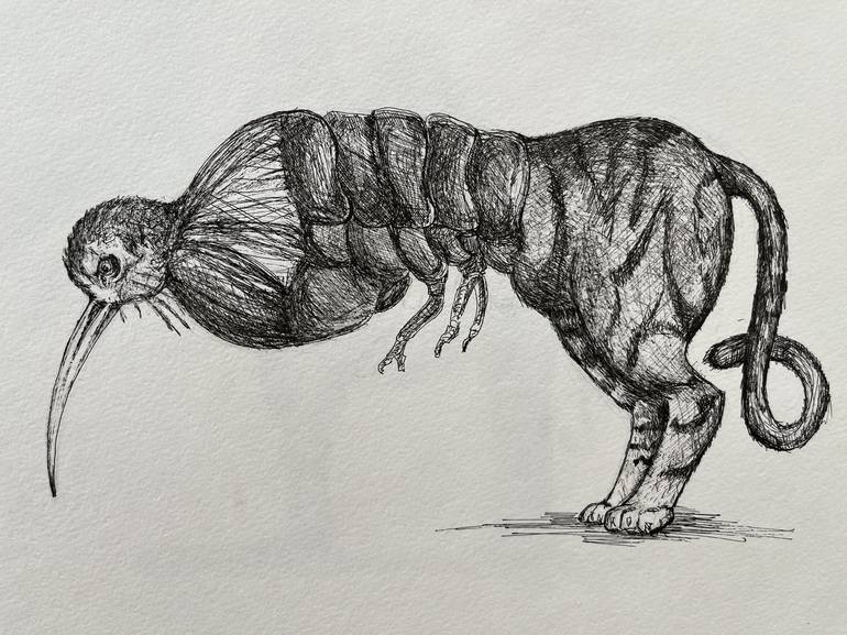 Original Animal Drawing by Leni Smoragdova