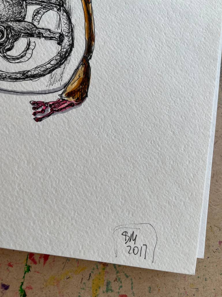 Original Illustration Animal Drawing by Leni Smoragdova