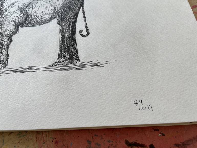 Original Animal Drawing by Leni Smoragdova