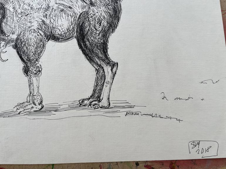 Original Animal Drawing by Leni Smoragdova