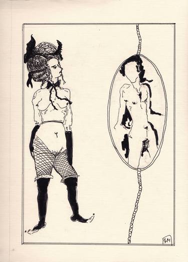 Print of Surrealism Erotic Drawings by Leni Smoragdova