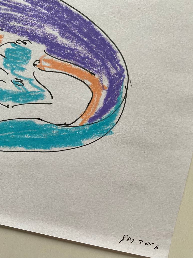 Original Illustration Animal Drawing by Leni Smoragdova