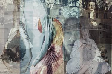 Original Abstract Expressionism Pop Culture/Celebrity Collage by Leni Smoragdova